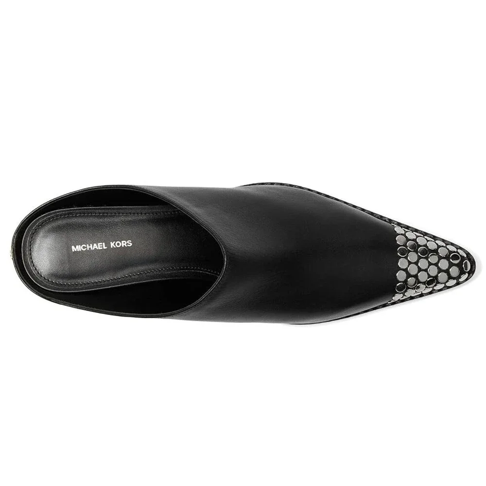 Michael Kors Nash Mule Women's US 8 M Black Leather Pointed Toe Slip On ZOGG3580